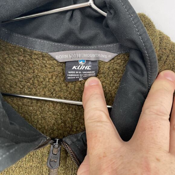 Kuhl Interceptor 1/4 Zip Mock Neck Pullover Green Fleece Men's Size XL - Picture 7 of 9